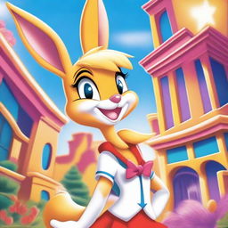 A detailed illustration of Lola Bunny, the animated character from the Looney Tunes universe