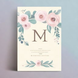 A elegant and sophisticated design featuring the letters 'M' and 'P' for a wedding booklet cover