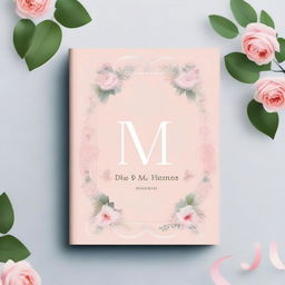 A elegant and sophisticated design featuring the letters 'M' and 'P' for a wedding booklet cover