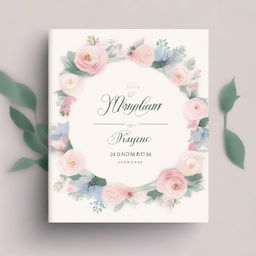 A romantic and elegant design featuring the names 'Mojgan' and 'Patrick' for a wedding booklet cover