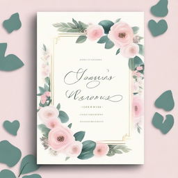 A romantic and elegant design featuring the names 'Mojgan' and 'Patrick' for a wedding booklet cover