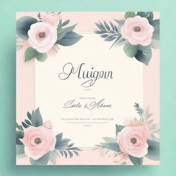 A romantic and elegant design featuring the names 'Mojgan' and 'Patrick' for a wedding booklet cover