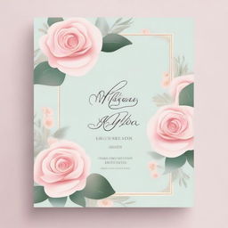 A romantic and elegant design featuring the names 'Mojgan' and 'Patrick' for a wedding booklet cover