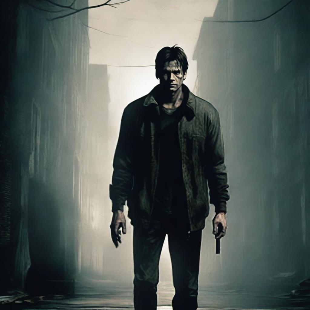 James Sunderland walking through the foggy, eerie streets of Silent Hill