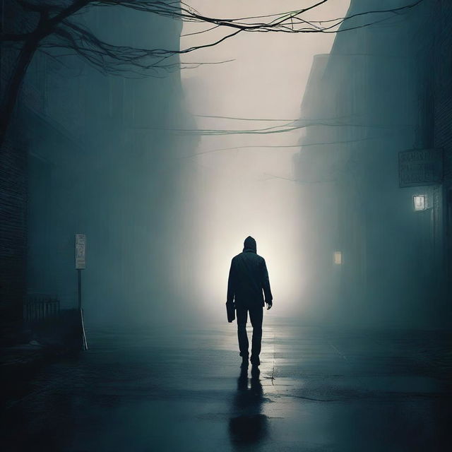 James Sunderland walking through the foggy, eerie streets of Silent Hill