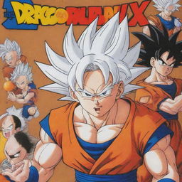 A Dragon Ball X coloring book with various dynamic illustrations of the characters