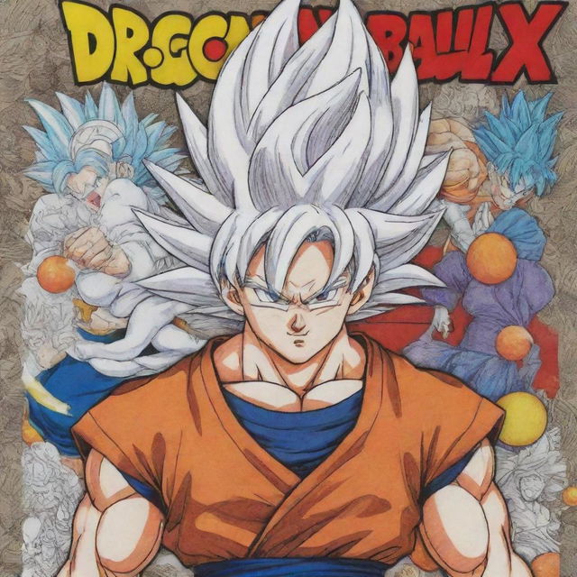 A Dragon Ball X coloring book with various dynamic illustrations of the characters