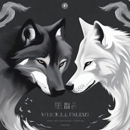 A book cover featuring two wolves facing each other