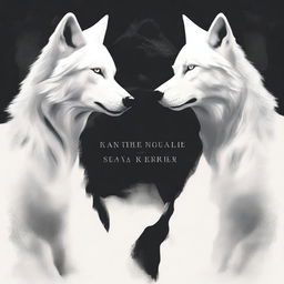 A book cover featuring two wolves facing each other