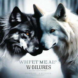 A book cover featuring a fierce black wolf and a delicate white wolf facing each other intensely