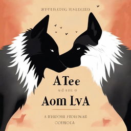 A book cover featuring a fierce black wolf and a delicate white wolf facing each other intensely