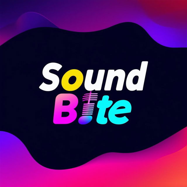 Design a captivating podcast logo for 'Sound Bite', a music podcast