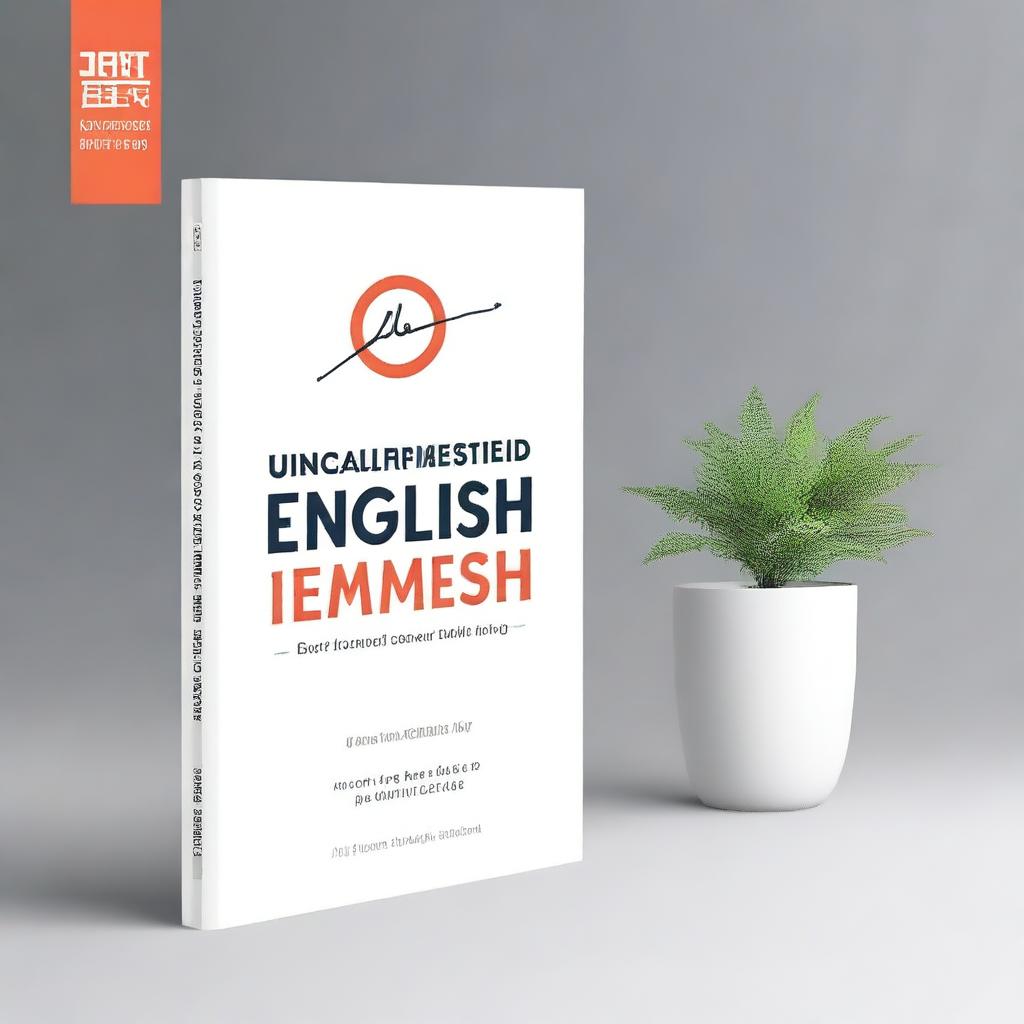 Create a book cover for a book titled 'Uncomplicated English: 1000 Essential Words with text + Audio and 1000 example sentences'