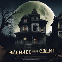 A movie poster for a film titled 'Haunted House in Colony Night'