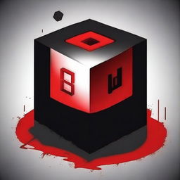 Create a thrilling movie poster for a psychopath thriller titled 'Cube'