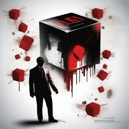 Create a thrilling movie poster for a psychopath thriller titled 'Cube'