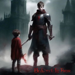 Create a dark fantasy book cover for 'The Blood of the Heir'