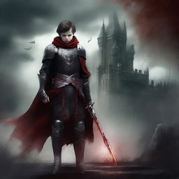 Create a dark fantasy book cover for 'The Blood of the Heir'