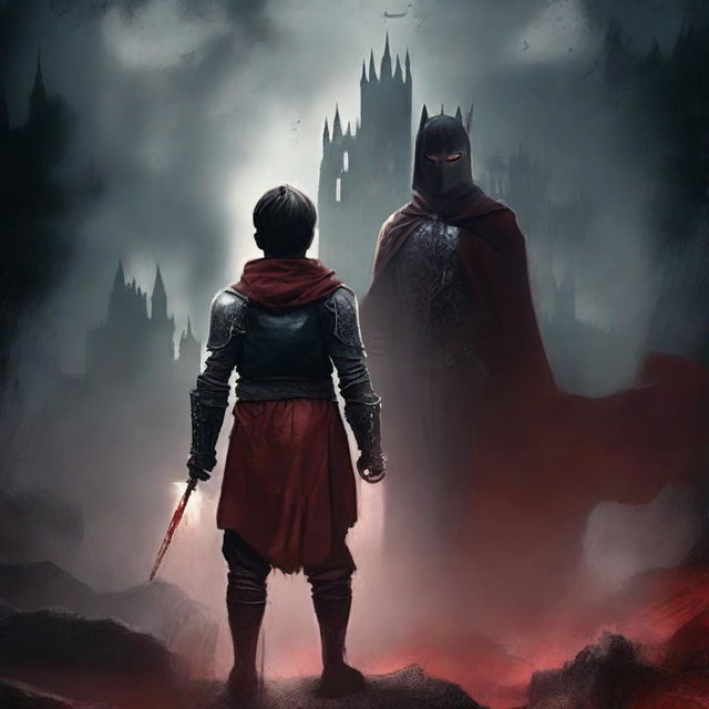 Create a dark fantasy book cover for 'The Blood of the Heir'