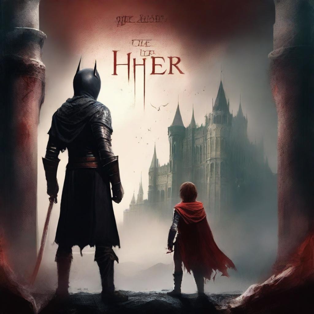 Create a dark fantasy book cover for 'The Blood of the Heir'