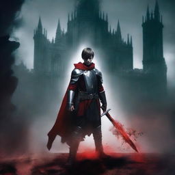 Create a dark fantasy book cover for 'The Blood of the Heir'