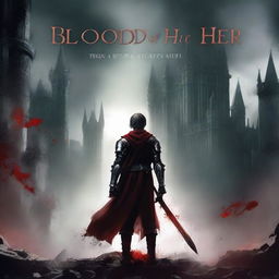 Create a dark fantasy book cover for 'The Blood of the Heir'