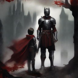 Create a dark fantasy book cover for 'The Blood of the Heir'