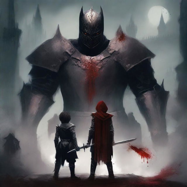 Create a dark fantasy book cover for 'The Blood of the Heir'