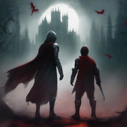 Create a dark fantasy book cover for 'The Blood of the Heir'