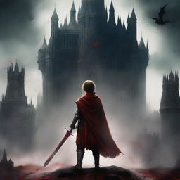 Create a dark fantasy book cover for 'The Blood of the Heir'