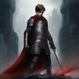 Create a dark fantasy book cover for 'The Blood of the Heir'