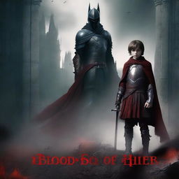 Create a dark fantasy book cover for 'The Blood of the Heir'