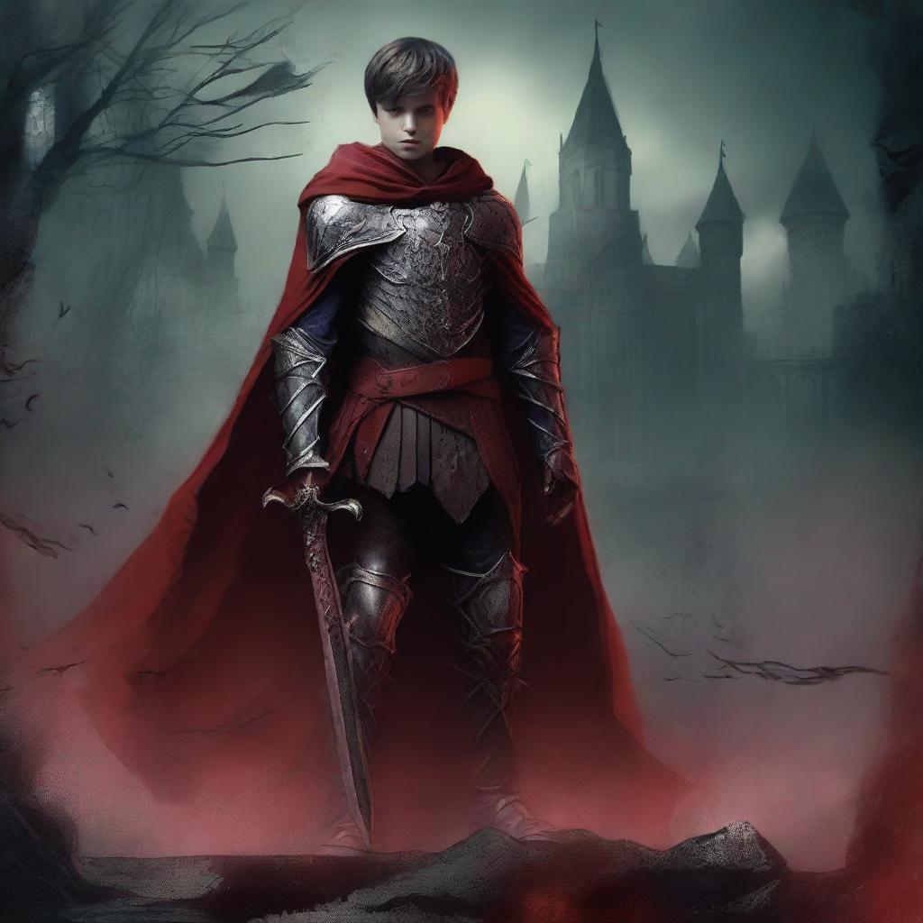 Create a dark fantasy book cover for 'The Blood of the Heir'