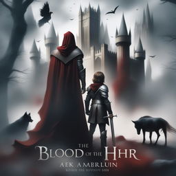 Create a dark fantasy book cover for 'The Blood of the Heir'