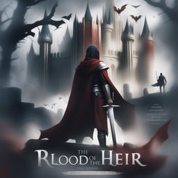 Create a dark fantasy book cover for 'The Blood of the Heir'