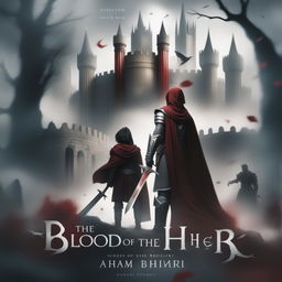 Create a dark fantasy book cover for 'The Blood of the Heir'