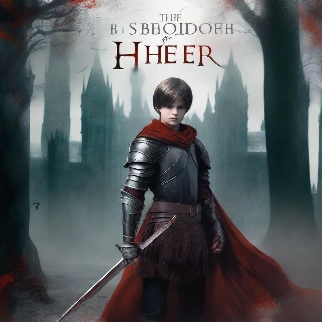 Create a dark fantasy book cover for 'The Blood of the Heir'