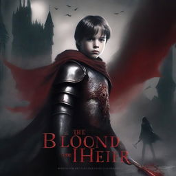 Create a dark fantasy book cover for 'The Blood of the Heir'