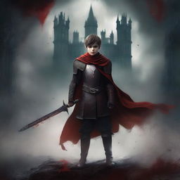 Create a dark fantasy book cover for 'The Blood of the Heir' by I