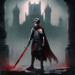 Create a dark fantasy book cover for 'The Blood of the Heir' by I