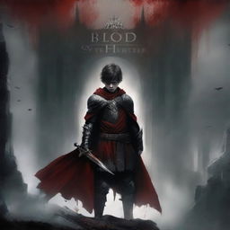 Create a dark fantasy book cover for 'The Blood of the Heir' by I