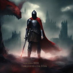 Create a dark fantasy book cover for 'The Blood of the Heir' by I