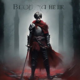 Create a dark fantasy book cover for 'The Blood of the Heir' by I