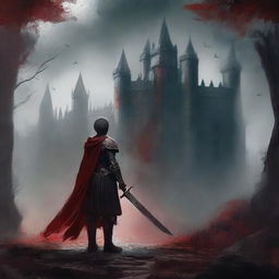 Create a dark fantasy book cover for 'The Blood of the Heir' by I