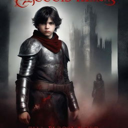 Create a dark fantasy book cover for 'The Blood of the Heir' by I