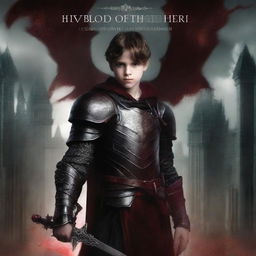 Create a dark fantasy book cover for 'The Blood of the Heir' by I