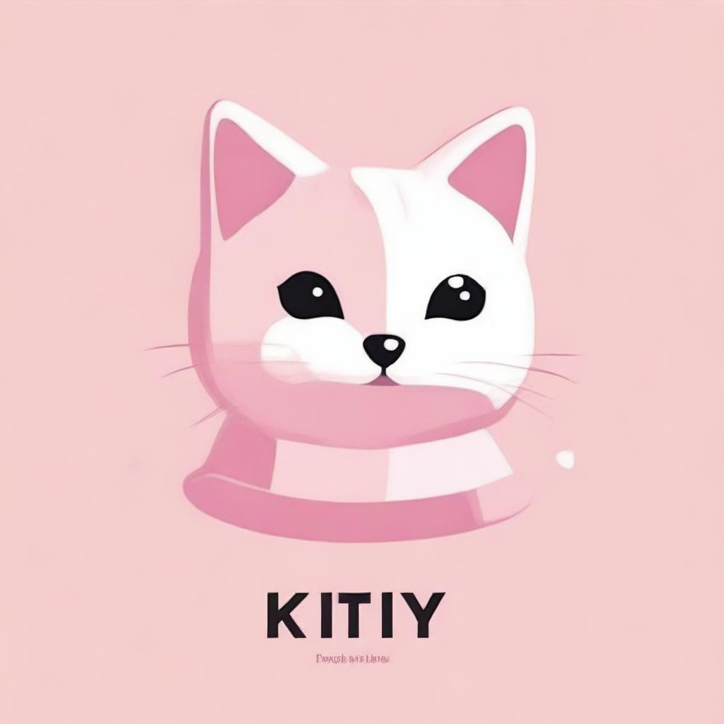 Create an image with a pinkish background, and the title 'kITTY By parkjia' written in a stylish font