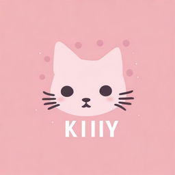 Create an image with a pinkish background, and the title 'kITTY By parkjia' written in a stylish font