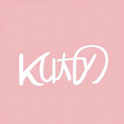 Create an image with a pinkish background, and the title 'kITTY By parkjia' written in a stylish font