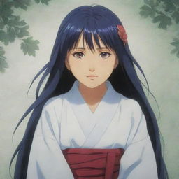 An imaginative depiction of the daughter of Hak and Yona from Akatsuki no Yona. She appears as a strong and beautiful character, with traits resembling both her parents.